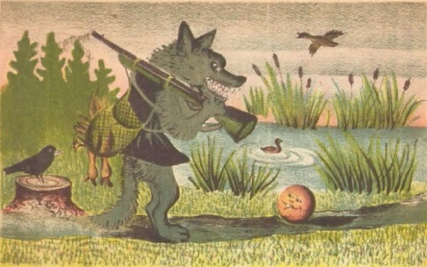 Иллюстрации к сказке Колобок Васнецова