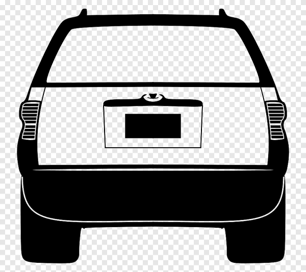 Машина вектор силуэт вид спереди