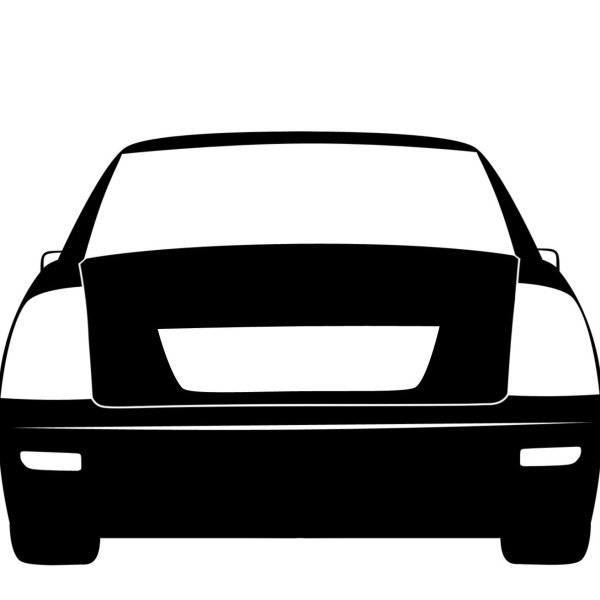 Векторный машина задний вид