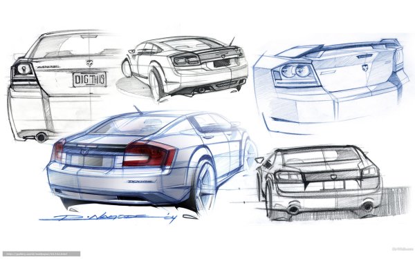 Машина в перспективе сзади