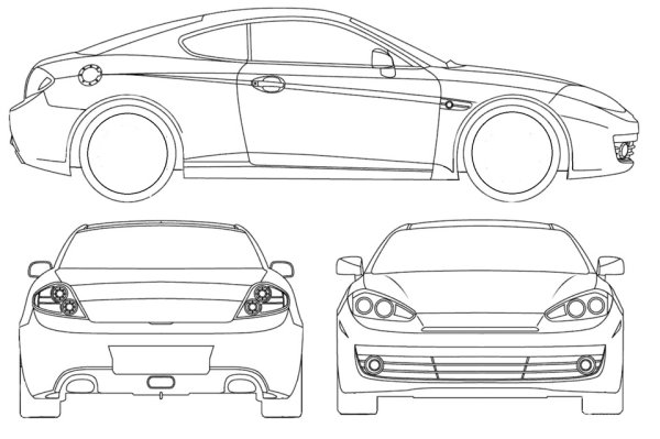 Рисунок мазды рх7 сзади