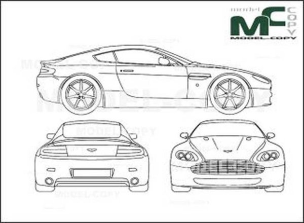 Рисунок машины сбоку и спереди