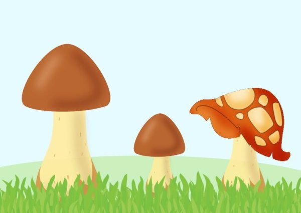 Грибной лес живопись