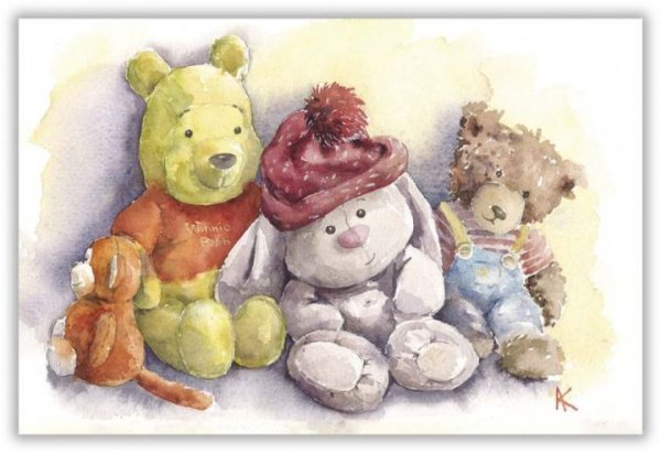 Мягкая игрушка акварелью