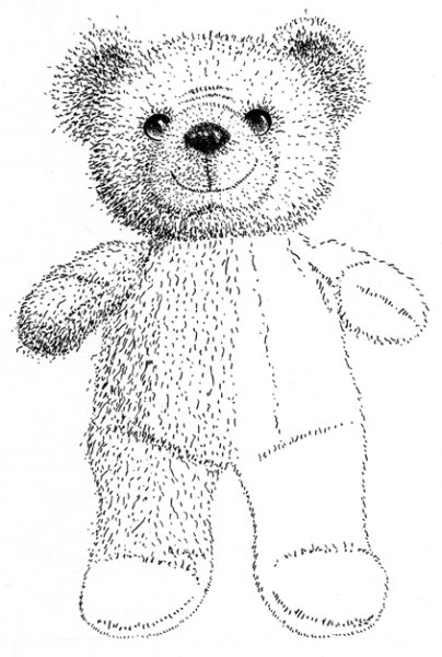 Рисование штрихами Медвежонок