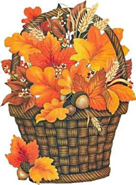 Рисование корзина с грибами