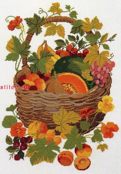 Осенняя корзина с овощами