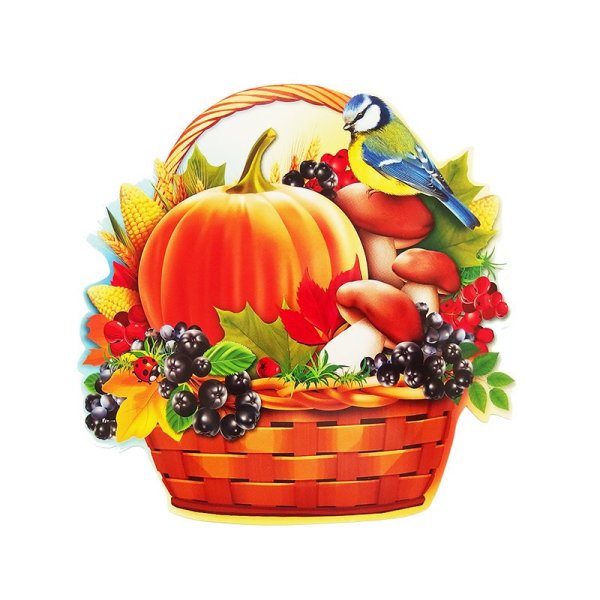 Трафарет корзина с фруктами