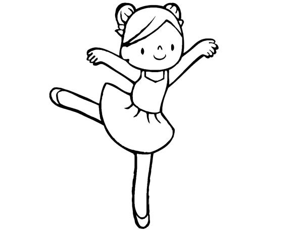 Рисование девочка пляшет