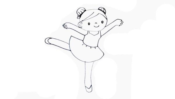 Рисунок танцующей девочки