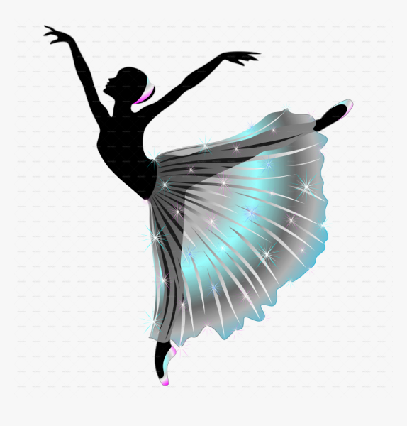Танцовщица на белом фоне