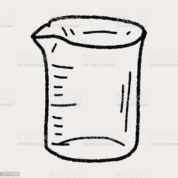 Мерный химический стакан рисунок
