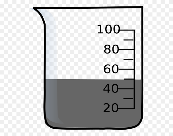 Мерный химический стакан рисунок