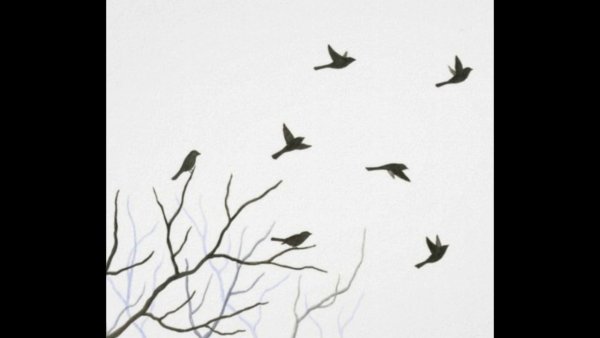 Рисуем птицы улетают