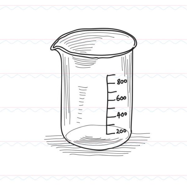 Химический стакан раскраска