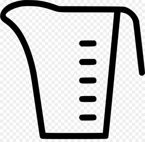 Мерный стакан на прозрачном фоне