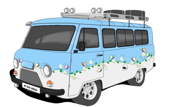 УАЗ 452 Буханка спереди вектор