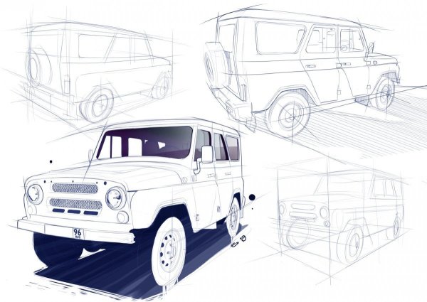 УАЗ 31514 раскраска