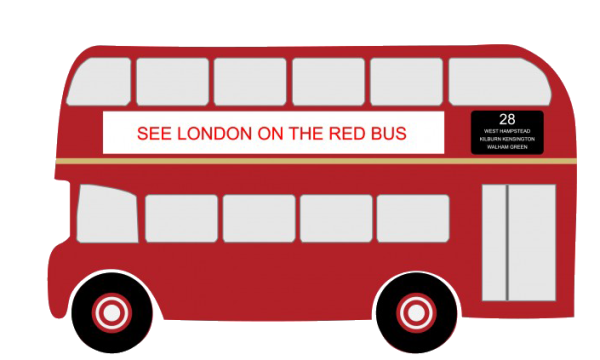 Английский автобус шаблон