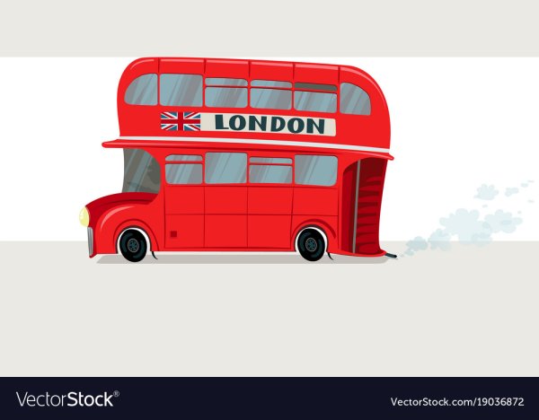 Дети в Красном двухэтажном автобусе