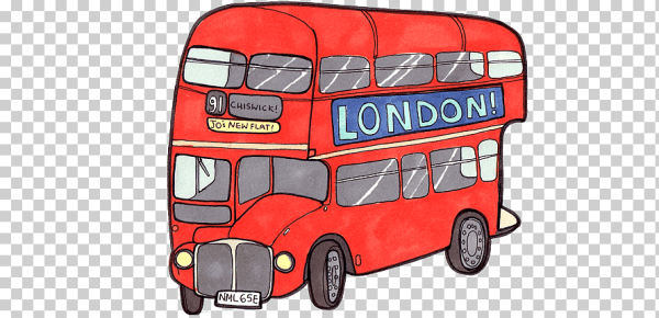 Нарисовать английский автобус
