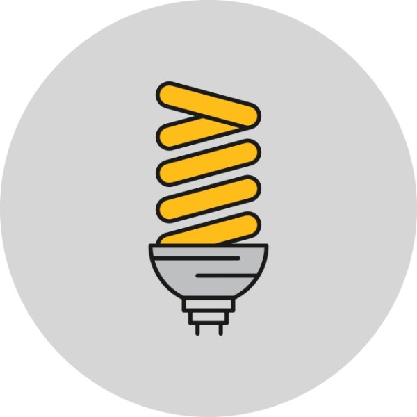 Энергосберегающая лампа вектор