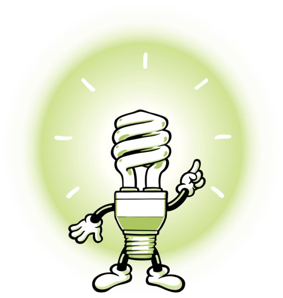 Иконка лампочка энергосберегающая