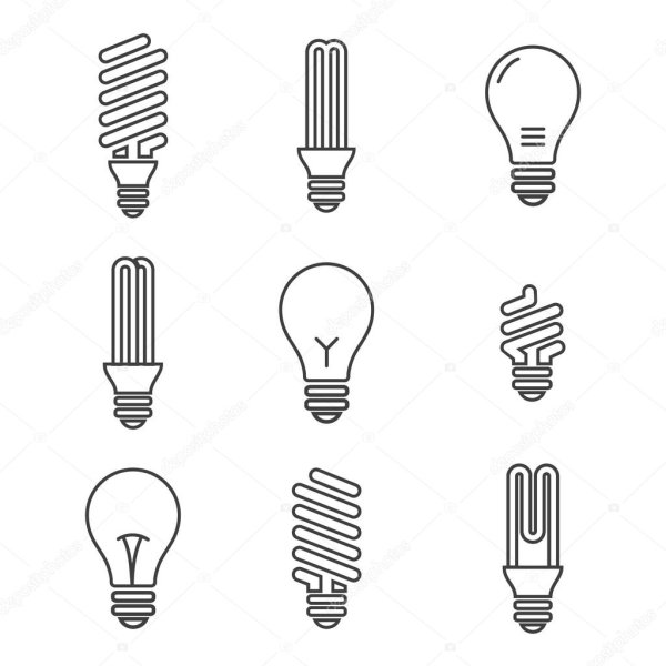 Энергосберегающая лампочка для раскрашивания