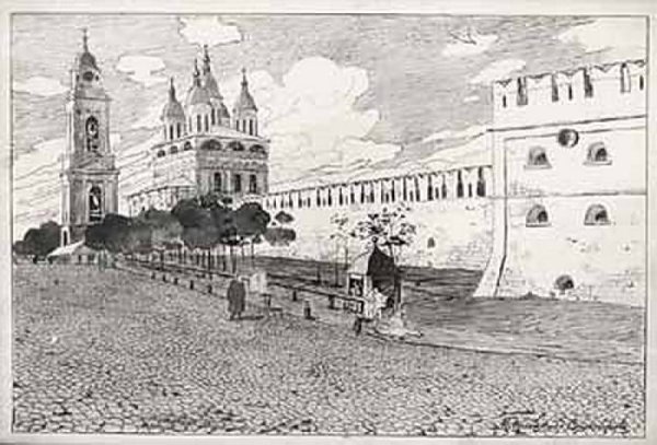 Астраханский Кремль рисунок