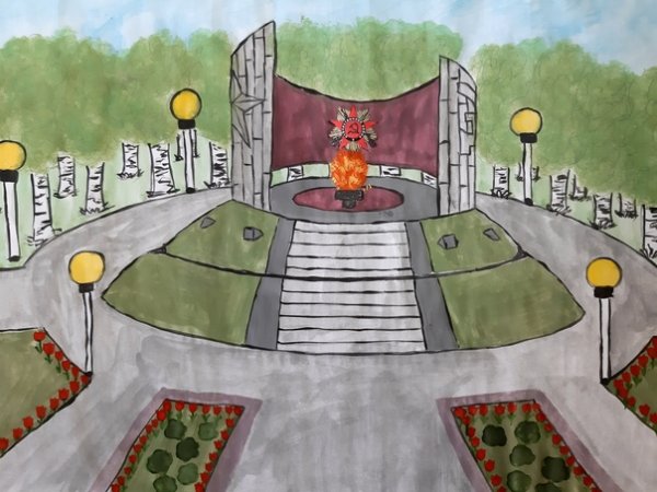 Вечный огонь Автозаводский район Нижний Новгород рисунок