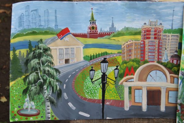 Город рисунок для детей