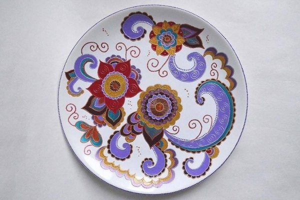 Роспись декоративной тарелки
