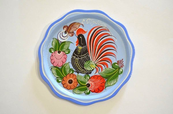 Городецкая роспись тарелочка