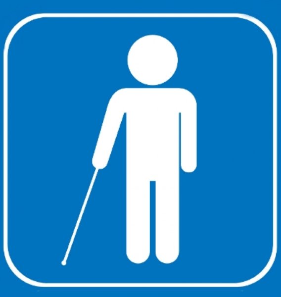 Инвалид с палочкой иконка