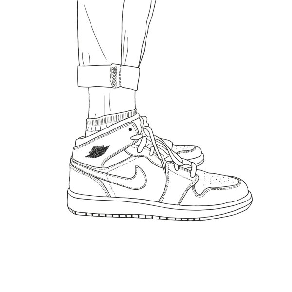 Nike Air Jordan 1 рисунок