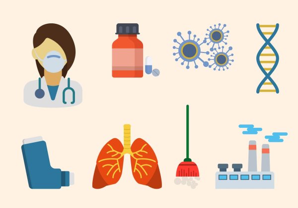 Бронхиальная астма иконка