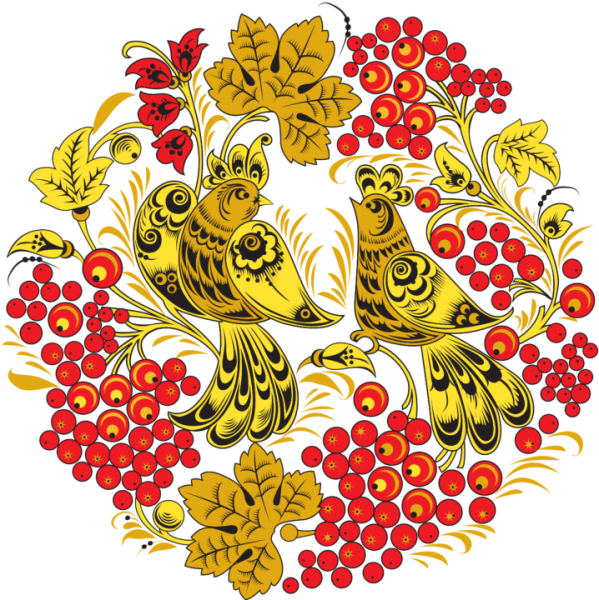 Русская роспись Хохлома орнамент