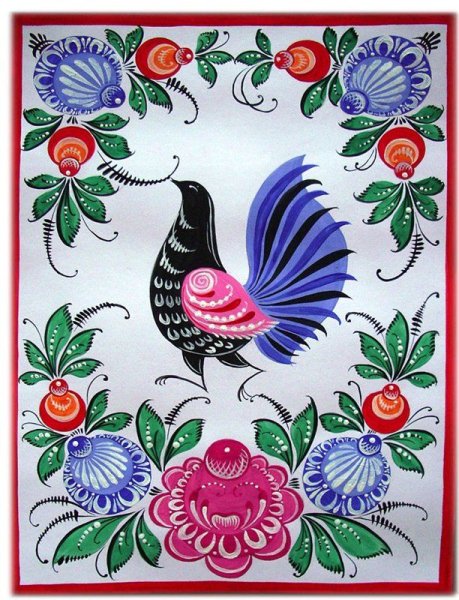 Городецкая роспись Городецкий фазан