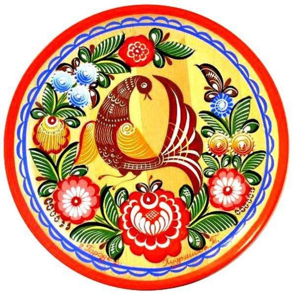 Городецкая роспись разносы