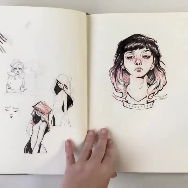 Рисунки Ксении Куприковой в скетчбук