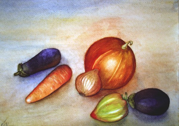 Натюрморт овощи для детей