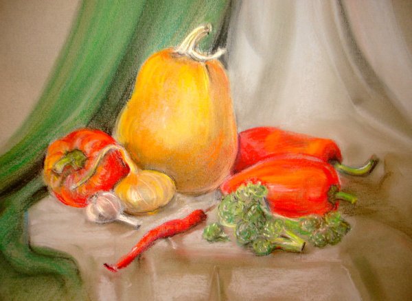 Натюрморт из овощей и фруктов