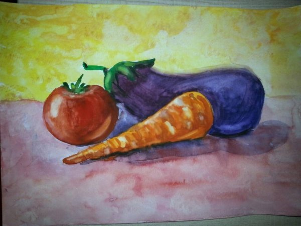 Натюрморт овощи для детей