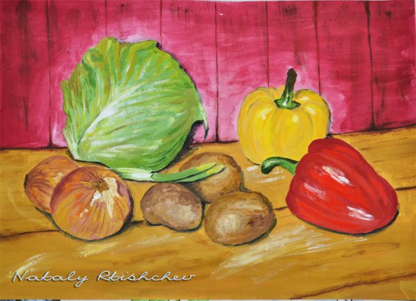 Рисование с натуры овощи