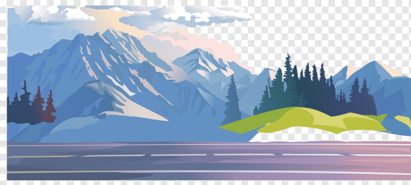 Горный пейзаж вектор