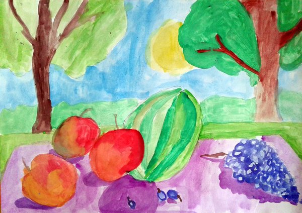 Рисование на тему вкусные дары лета