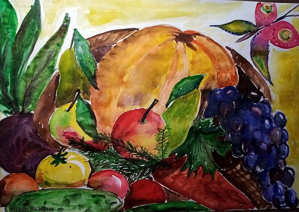 Рисование дары осени в старшей группе