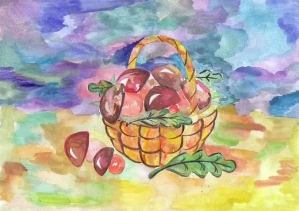 Осенний натюрморт из овощей и фруктов