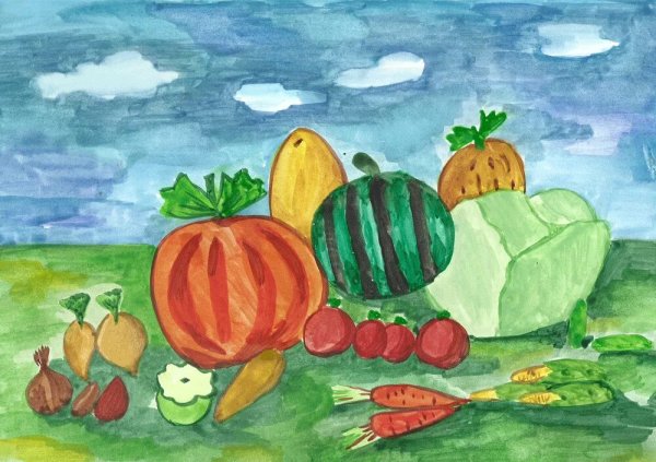 Натюрморт из овощей и фруктов