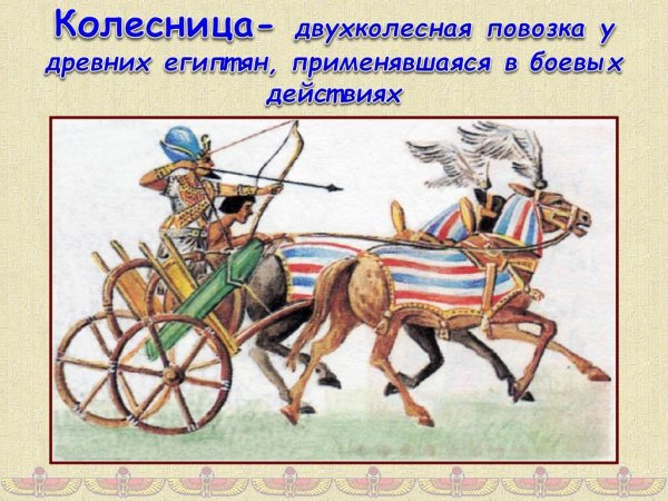 Армия фараона древнего Египта колесницы